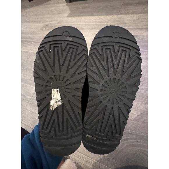 UGG Disquette Black Suede Platform Slippers 1122550 Womens Size 8 - Picture 4 of 6